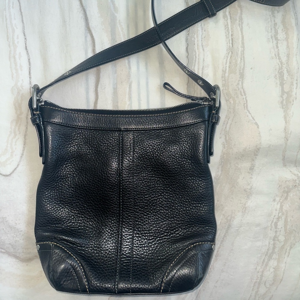 Coach Vintage Black Leather Crossbody Bag
